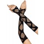 Довгі мітенки Leg Avenue Faux wrap net arm warmers One size Black, велика сітка