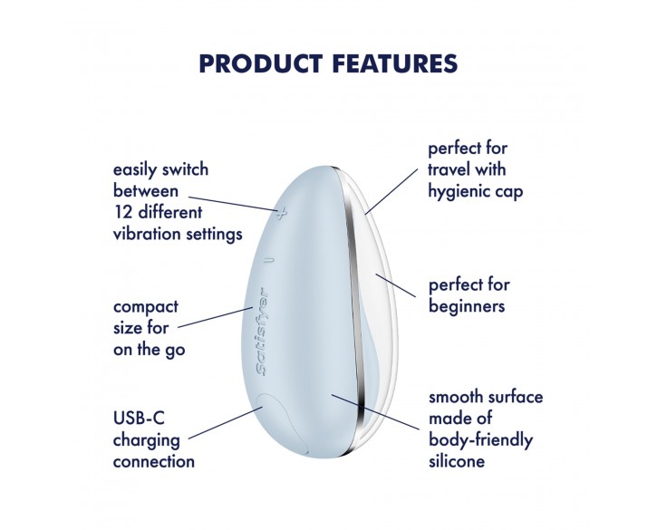 Вібратор Satisfyer Drop To Go Blue
