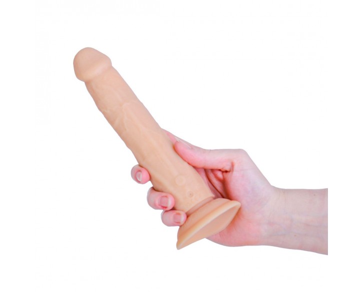 Фалоімітатор з ротацією та пульсацією Naked ADDICTION 8″ Rotating & Thrusting Dong - Vanilla