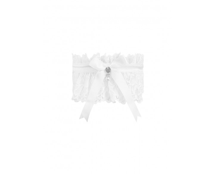 Ажурна підв’язка Obsessive Amor Blanco garter, white