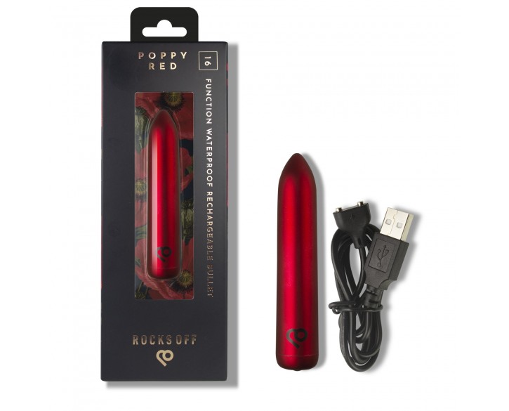 Віброкуля Rocks Off Bullet Poppy Red 16 Settings
