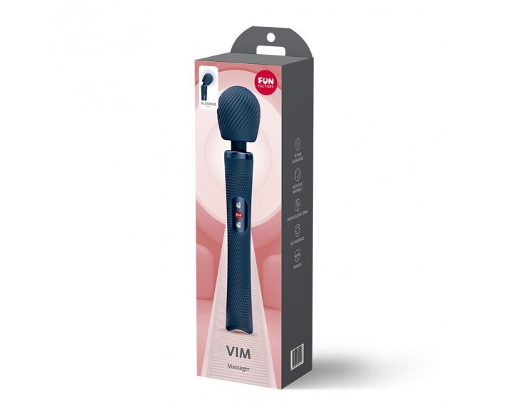 Вібромасажер Fun Factory VIM Vibrating Wand Nightblue, суперпотужний та легкий, до 6 годин роботи