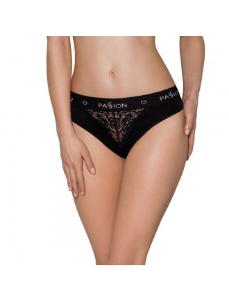 Трусики з широкою гумкою і мереживом Passion PS001 PANTIES black, size XL