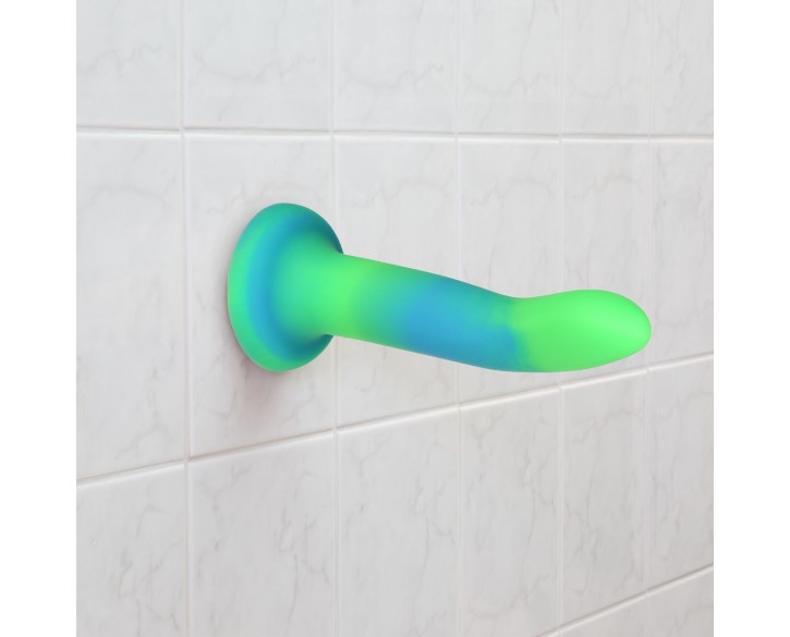 Фалоімітатор, що світиться в темряві, ADDICTION Rave 8″, Glow in the Dark Dildo Blue Green, 20,3 см