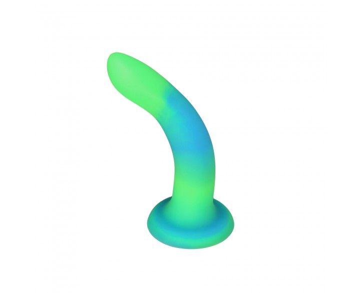 Фалоімітатор, що світиться в темряві, ADDICTION Rave 8″, Glow in the Dark Dildo Blue Green, 20,3 см