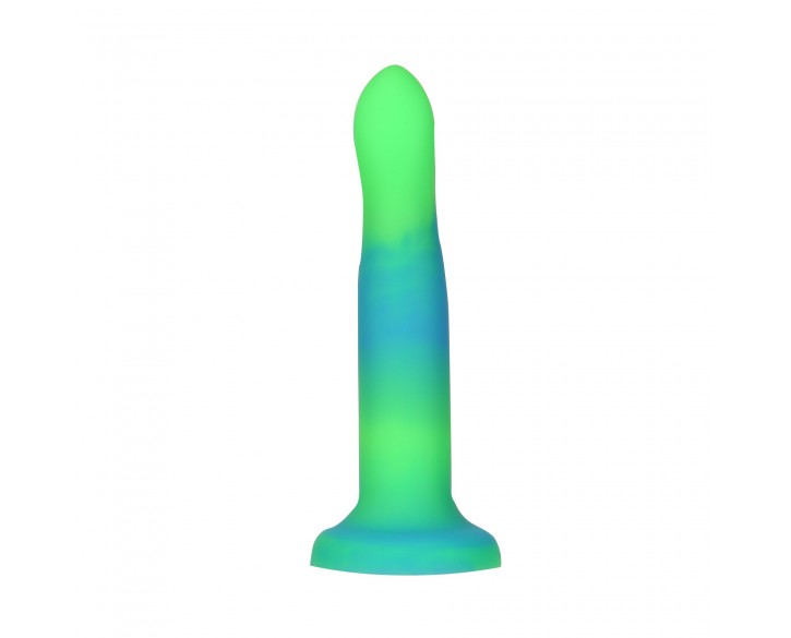 Фалоімітатор, що світиться в темряві, ADDICTION Rave 8″, Glow in the Dark Dildo Blue Green, 20,3 см