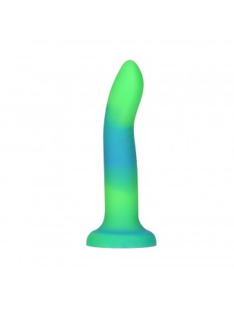 Фалоімітатор, що світиться в темряві, ADDICTION Rave 8″, Glow in the Dark Dildo Blue Green, 20,3 см