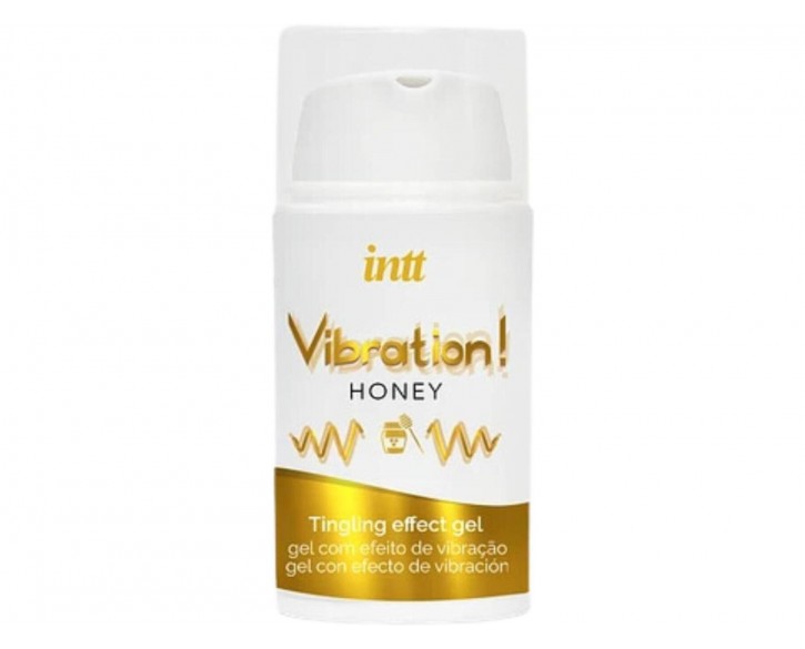 Рідкий вібратор Intt Vibration Honey (15 мл), густий гель, дуже смачний, діє до 30 хвилин