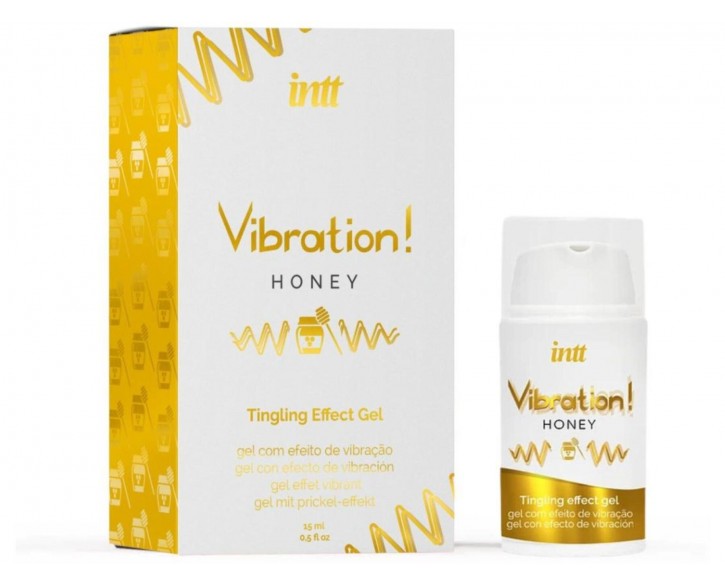 Рідкий вібратор Intt Vibration Honey (15 мл), густий гель, дуже смачний, діє до 30 хвилин