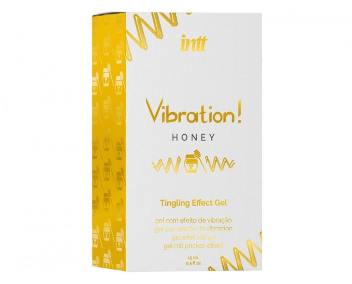 Рідкий вібратор Intt Vibration Honey (15 мл), густий гель, дуже смачний, діє до 30 хвилин