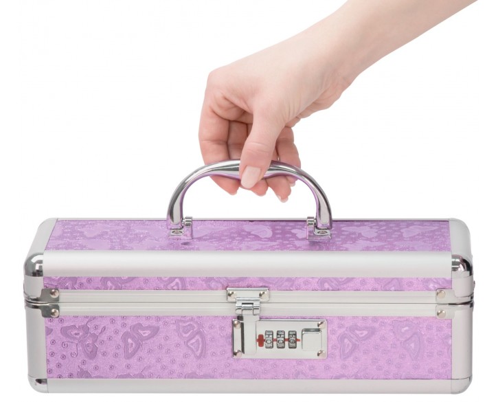 Кейс для зберігання секс-іграшок BMS Factory - The Toy Chest Lokable Vibrator Case Purple з кодовим