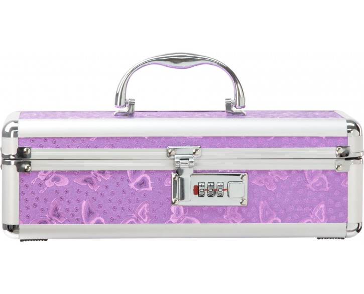 Кейс для зберігання секс-іграшок BMS Factory - The Toy Chest Lokable Vibrator Case Purple з кодовим