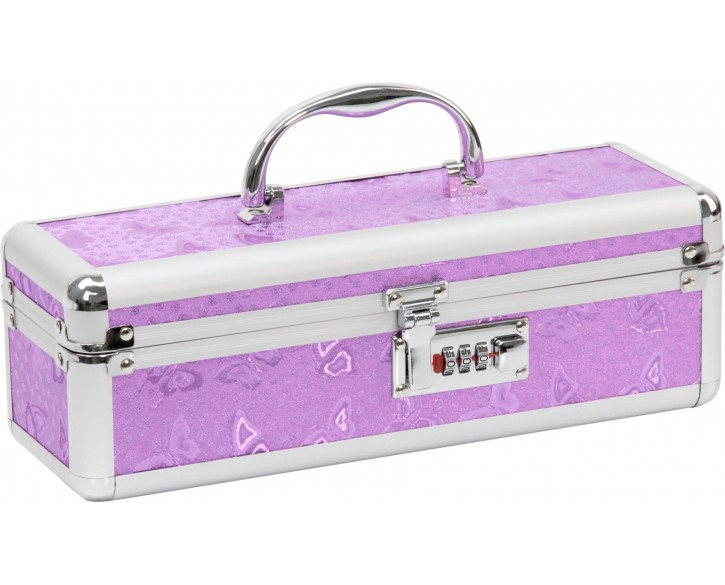 Кейс для зберігання секс-іграшок BMS Factory - The Toy Chest Lokable Vibrator Case Purple з кодовим