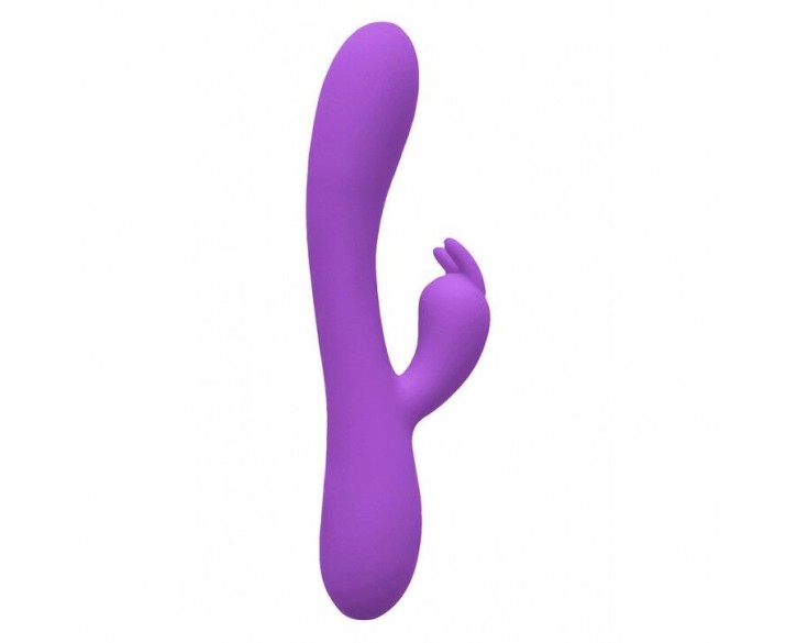 Вібратор-кролик Wooomy Gili-Gili Vibrator with Heat Purple, відросток з вушками, підігрів до 40°С