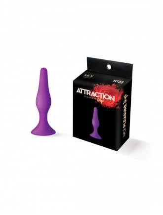 Анальна пробка на присосці MAI Attraction Toys №32 Purple, довжина 10,5 см, діаметр 2,5 см