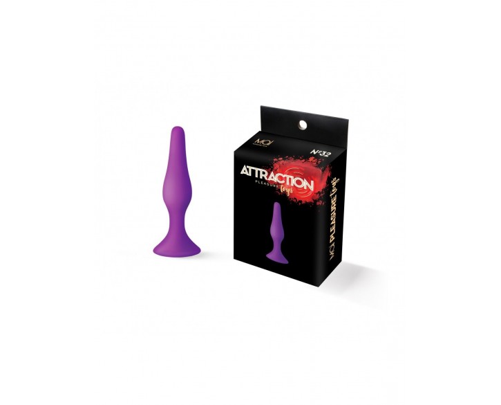 Анальна пробка на присосці MAI Attraction Toys №32 Purple, довжина 10,5 см, діаметр 2,5 см