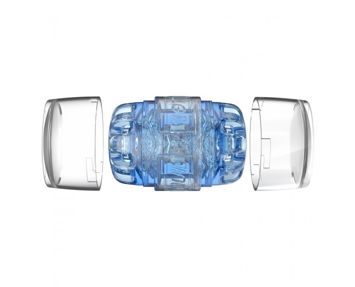 Мастурбатор Fleshlight Quickshot Turbo Blue Ice, компактний, чудово для пар і мінету