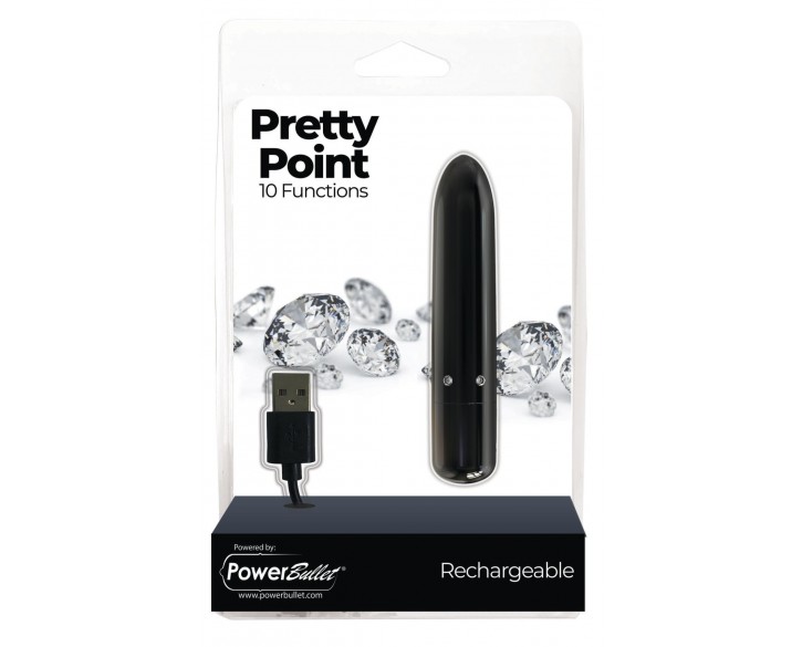 Віброкуля PowerBullet - Pretty Point Rechargeable Bullet Black