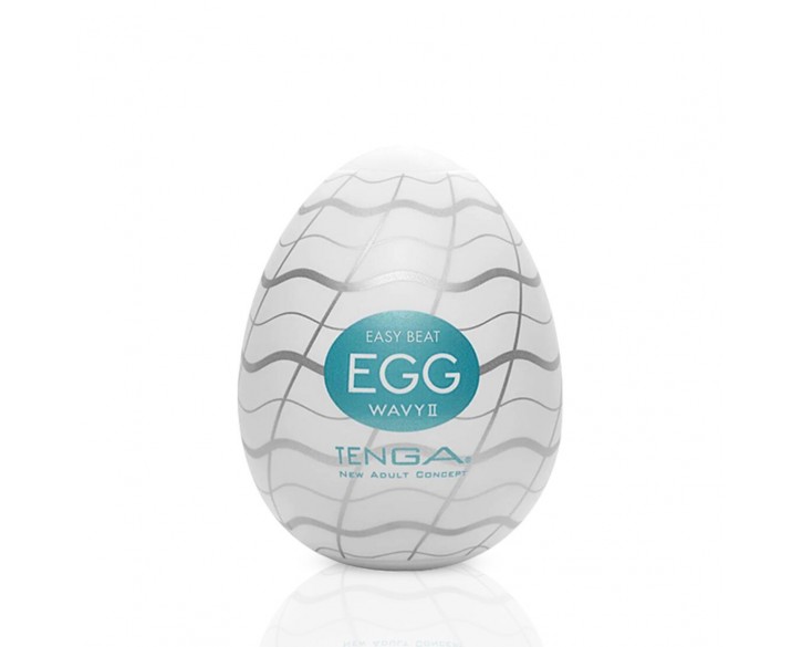 Мастурбатор-яйце Tenga Egg Wavy II з подвійним хвилястим рельєфом