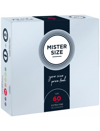 Презервативи Mister Size - pure feel - 60 (36 condoms), товщина 0,05 мм