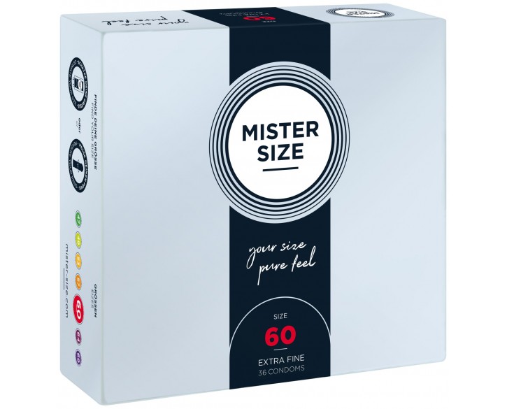 Презервативи Mister Size - pure feel - 60 (36 condoms), товщина 0,05 мм