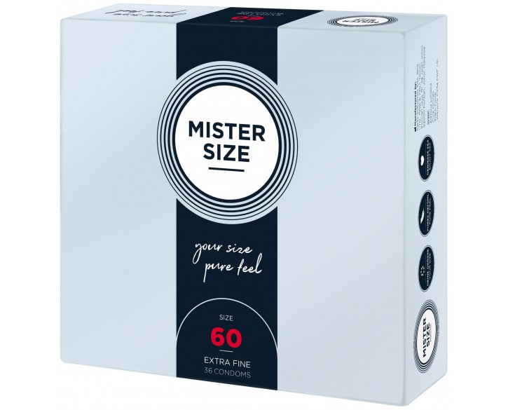 Презервативи Mister Size - pure feel - 60 (36 condoms), товщина 0,05 мм