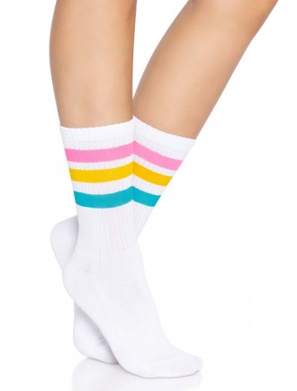 Шкарпетки жіночі в смужку Leg Avenue Pride crew socks Pansexual, 37–43 розмір