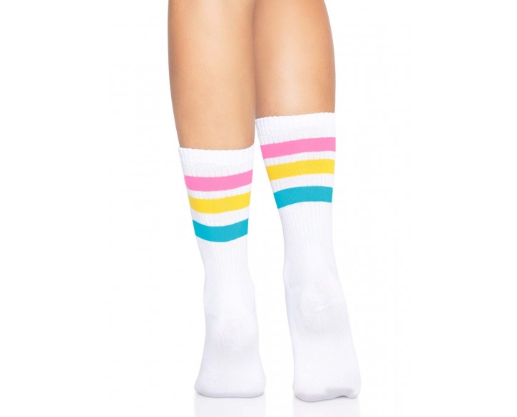 Шкарпетки жіночі в смужку Leg Avenue Pride crew socks Pansexual, 37–43 розмір