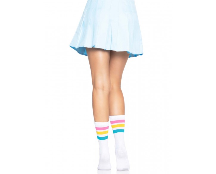 Шкарпетки жіночі в смужку Leg Avenue Pride crew socks Pansexual, 37–43 розмір