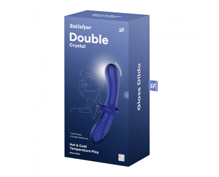 Скляний дилдо Satisfyer Double Crystal (light blue)