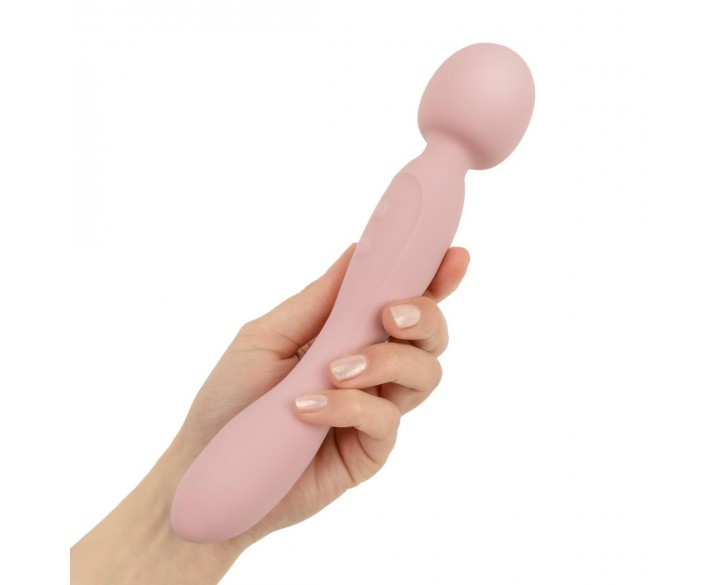 Вібромасажер Good Vibes Only - SIMI Double-Sided Wand Vibrator Soft Silicone - Pink