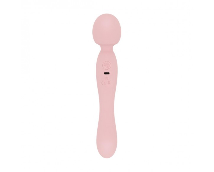 Вібромасажер Good Vibes Only - SIMI Double-Sided Wand Vibrator Soft Silicone - Pink