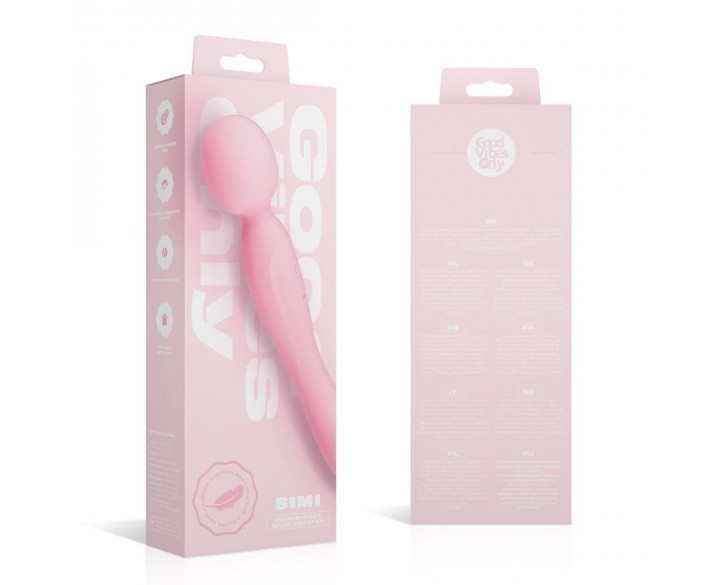 Вібромасажер Good Vibes Only - SIMI Double-Sided Wand Vibrator Soft Silicone - Pink