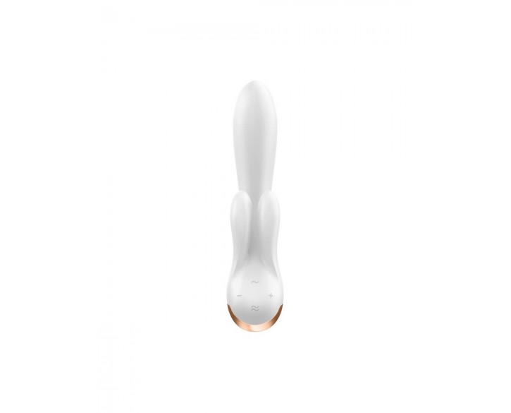 Смарт вібратор-кролик із подвійним відростком Satisfyer Double Flex White