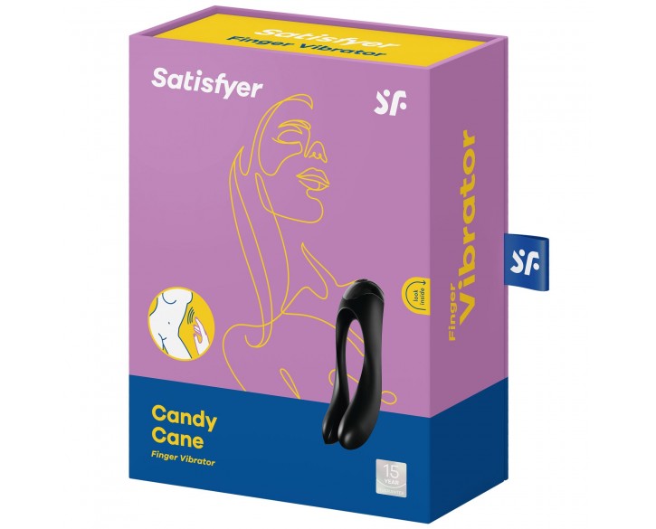 Вібратор на палець Satisfyer Candy Cane Black