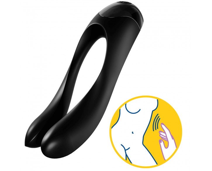 Вібратор на палець Satisfyer Candy Cane Black