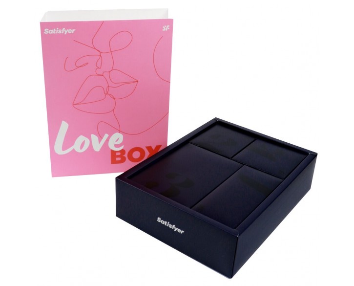 Подарунковий набір Satisfyer Love Box, іграшка для нього та для неї, білизна, мішечок для зберігання