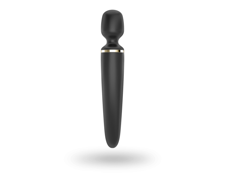 Вібромасажер Satisfyer Wand-er Woman (Black/Gold), водонепроникний, потужний, розмір XXL