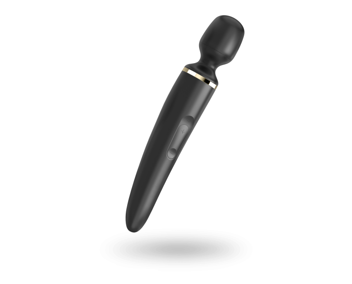 Вібромасажер Satisfyer Wand-er Woman (Black/Gold), водонепроникний, потужний, розмір XXL