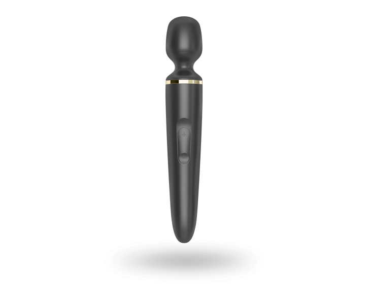 Вібромасажер Satisfyer Wand-er Woman (Black/Gold), водонепроникний, потужний, розмір XXL