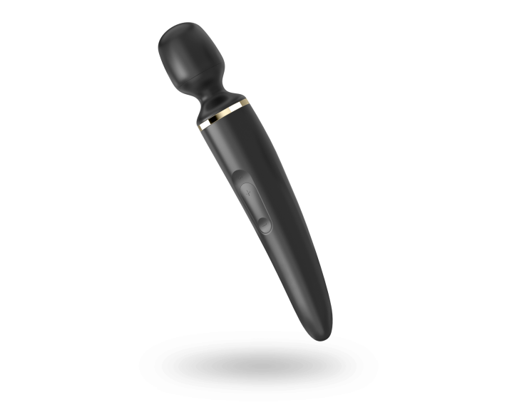 Вібромасажер Satisfyer Wand-er Woman (Black/Gold), водонепроникний, потужний, розмір XXL