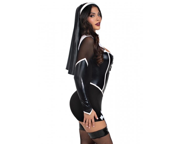 Костюм черниці Leg Avenue Holy Hottie Dress S
