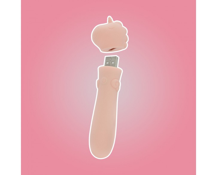 Вібратор-єдиноріжка Unihorn USB Bullet – Heart Throb, віброкуля, USB-зарядка, 10 режимів