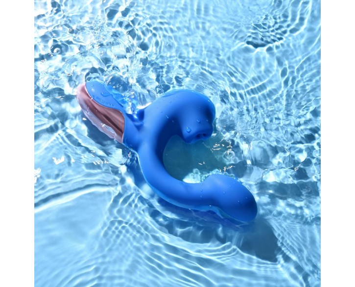 Смарт-вібратор Magic Motion Ponder Blue, подвійна стимуляція, віброяйце+язичок для клітора