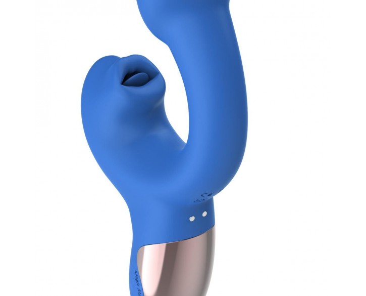 Смарт-вібратор Magic Motion Ponder Blue, подвійна стимуляція, віброяйце+язичок для клітора