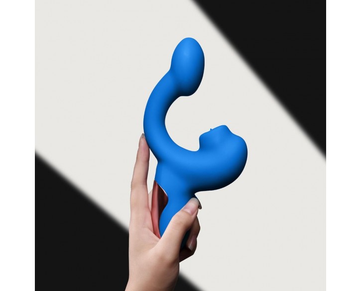 Смарт-вібратор Magic Motion Ponder Blue, подвійна стимуляція, віброяйце+язичок для клітора