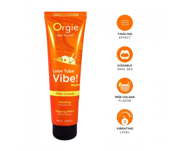 Вібролубрикант Orgie Lube Tube Vibe! Pina Colada 100 мл