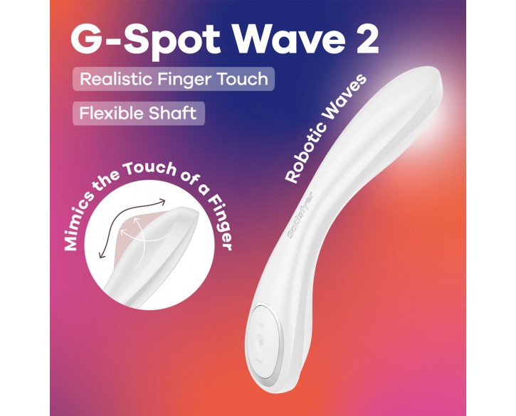 Вібратор Satisfyer G-Spot Wave 2 White, імітує доторкання пальця