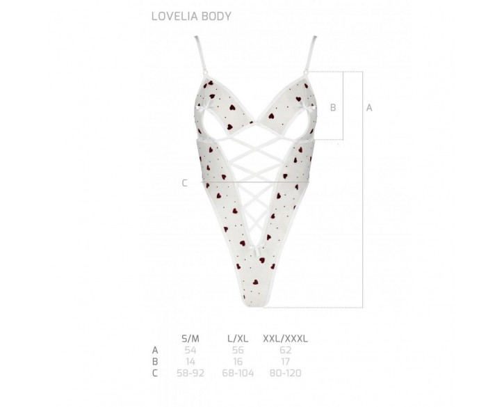 Еротичний боді з малюнком LOVELIA BODY white L/XL - Passion