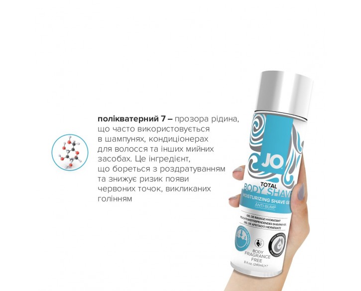 Гель для гоління System JO TOTAL BODY — Anti-bump Intimate Shaving Gel (240 мл) зволожувальний